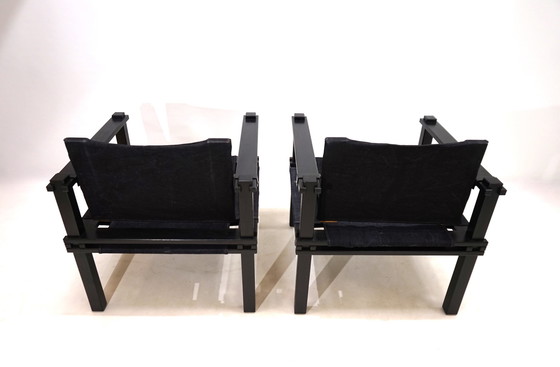 Image 1 of Bofinger Ensemble de 2 chaises longues de fermier avec table par Gerd Lange, 1960