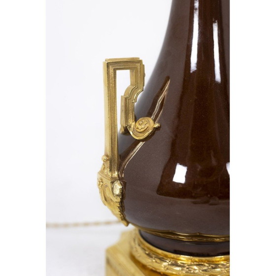 Image 1 of Paire de lampes en porcelaine et bronze pour la Maison Gagneau, France 1880
