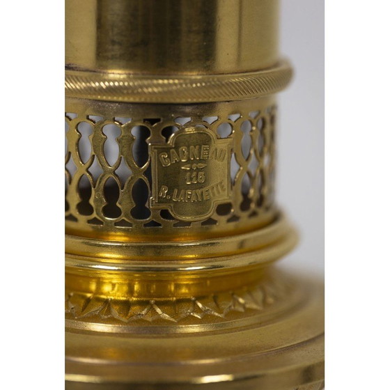 Image 1 of Paire de lampes en porcelaine et bronze pour la Maison Gagneau, France 1880