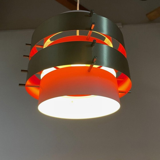 Image 1 of Lampe suspendue vintage en métal, Allemagne 1970