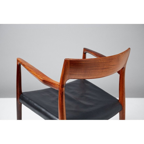 Image 1 of Chaise noire en bois de rose de Niels O. Moller