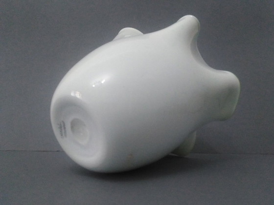 Image 1 of Rare Venini 'Fazoletto' Vase Murano Vert et Blanc par Fulvio Bianconi 1980S