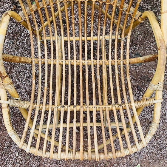 Image 1 of Fauteuil Coquille En Rotin