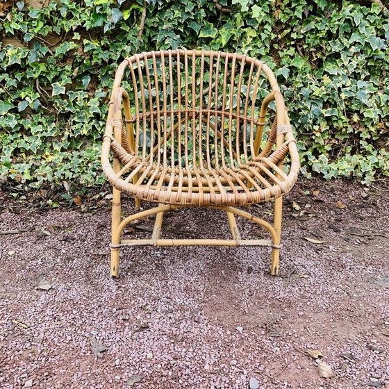 Image 1 of Fauteuil Coquille En Rotin