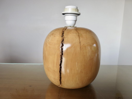 Lampe En Orme, Travail Français, Années 70-80