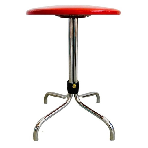 Tabouret vintage brabantia chrome rouge