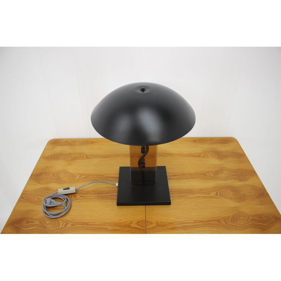 Image 1 of Lampe vintage en verre aluminium et métal par Kamenický Šenov, Tchécoslovaquie 1980