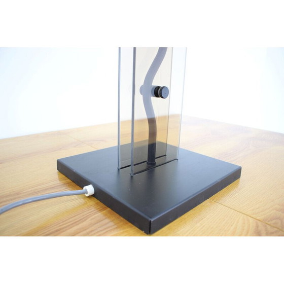 Image 1 of Lampe vintage en verre aluminium et métal par Kamenický Šenov, Tchécoslovaquie 1980