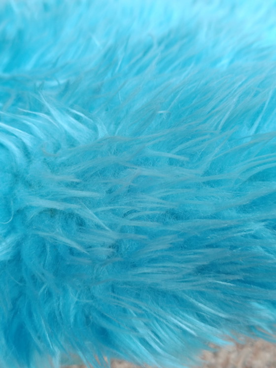 Image 1 of Tabouret Moumoute Bleu 