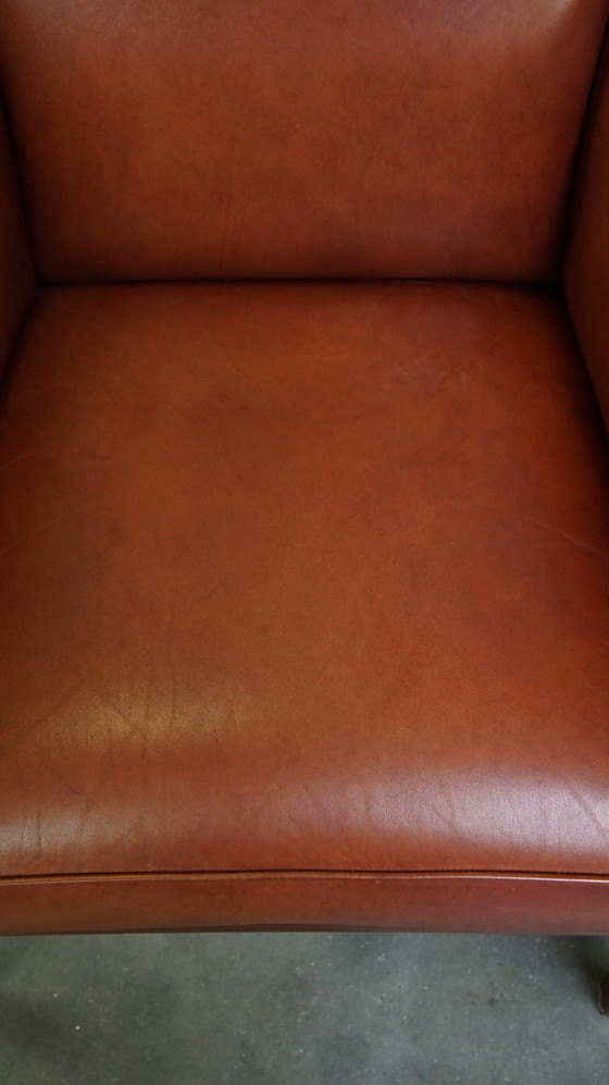 Image 1 of 2 X Fauteuil Art Déco en cuir de boeuf