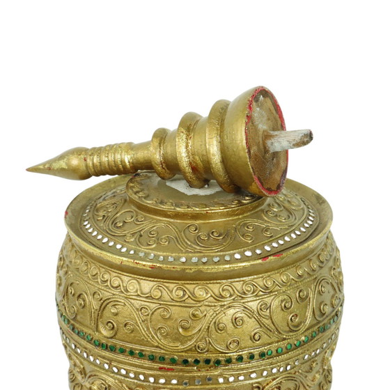 Image 1 of Bol à offrandes en bois feuille d'or Birmanie