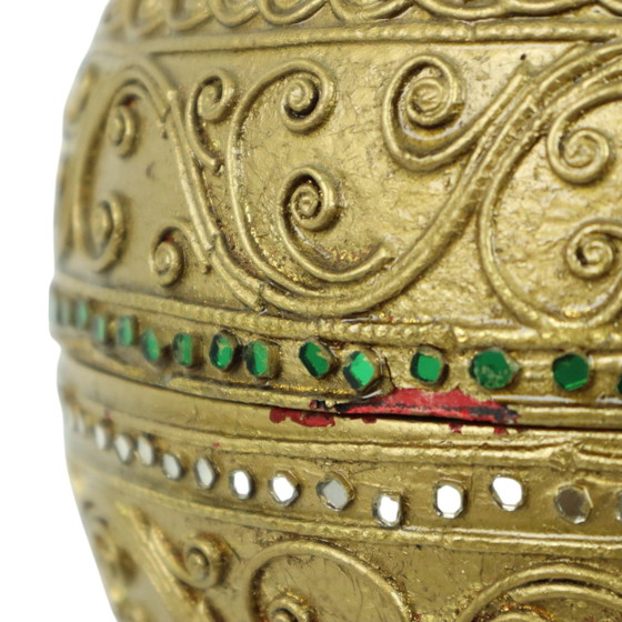 Image 1 of Bol à offrandes en bois feuille d'or Birmanie