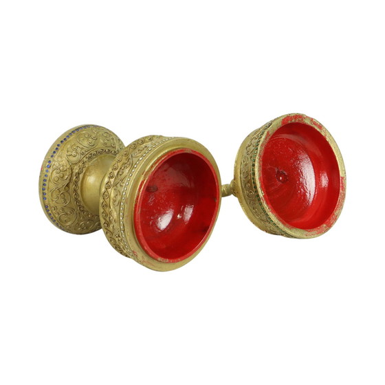 Image 1 of Bol à offrandes en bois feuille d'or Birmanie