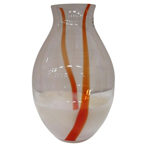 Grand vase en verre artistique italien de Murano par Carlo Nason