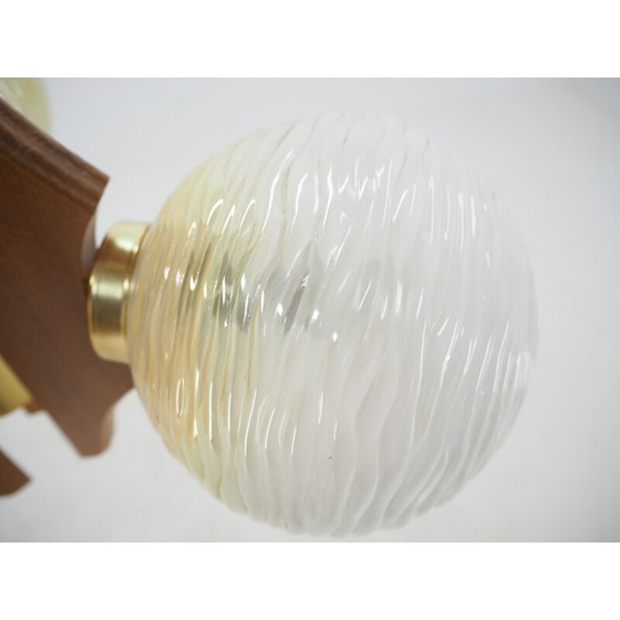 Image 1 of Lustre vintage en bois, Tchécoslovaquie 1960