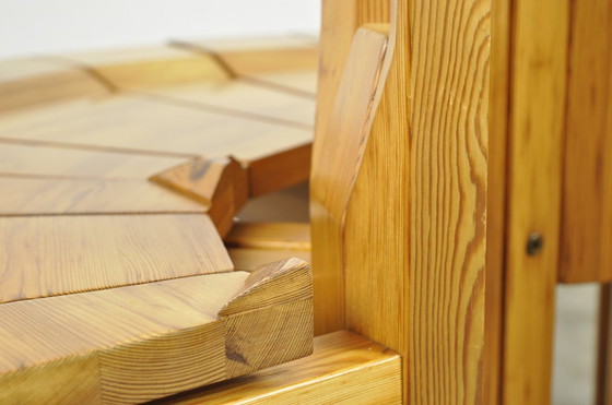 Image 1 of Laukaan Puu / Table de salle à manger en pin brut Chaises (4) "Rantasipi" / Finlande 1970