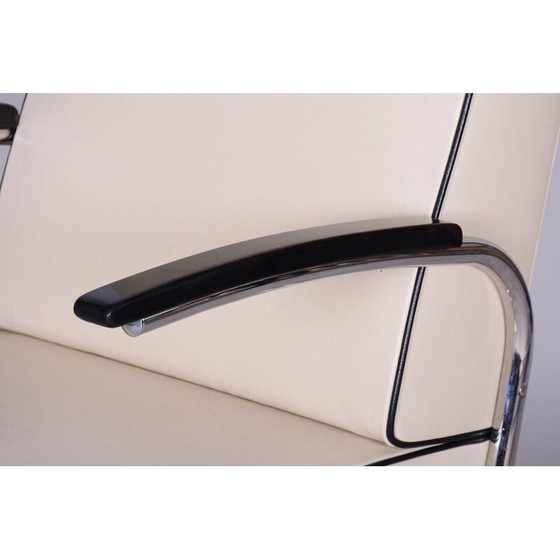 Image 1 of Fauteuil Bauhaus vintage en acier chromé et hêtre pour Mücke-Melder, Tchécoslovaquie 1930