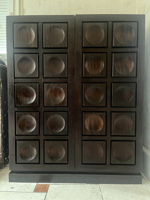 Meuble Haut Brutaliste Belge Des Années 1970 De Coene Ou Gergard Bartels