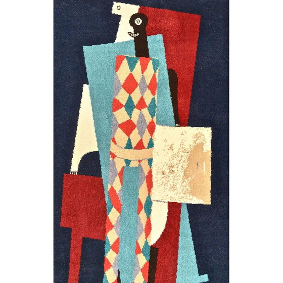 Image 1 of Tapisserie murale vintage Arlequin de Picasso et Desso
