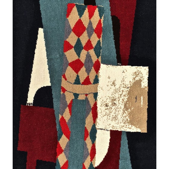 Image 1 of Tapisserie murale vintage Arlequin de Picasso et Desso