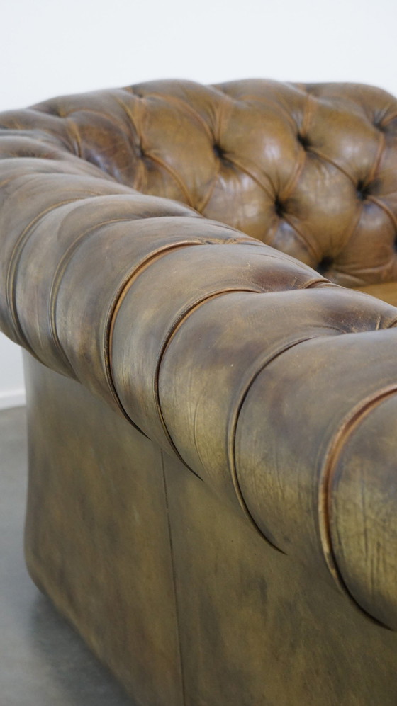 Image 1 of Canapé Chesterfield en cuir de boeuf