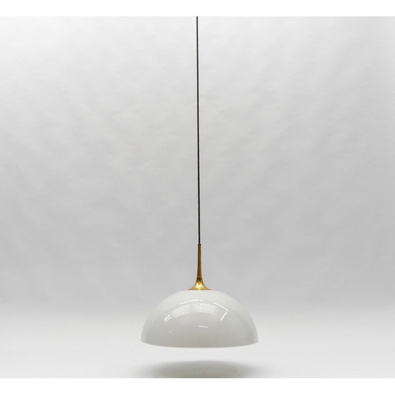 Image 1 of Lampe suspendue Posa en laiton et céramique par Florian Schulz, 1970