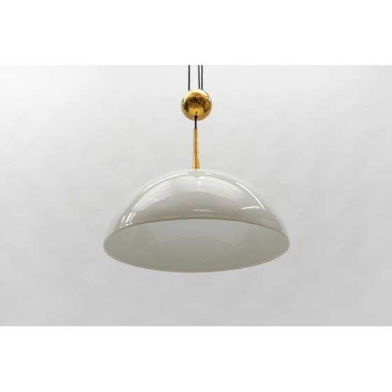 Image 1 of Lampe suspendue Posa en laiton et céramique par Florian Schulz, 1970