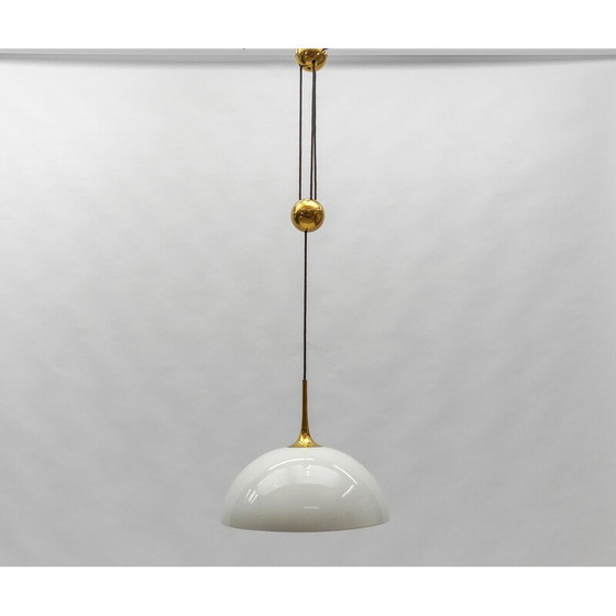 Image 1 of Lampe suspendue Posa en laiton et céramique par Florian Schulz, 1970