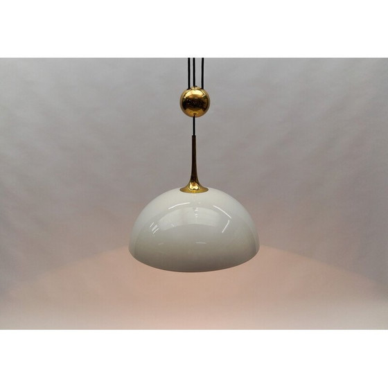 Image 1 of Lampe suspendue Posa en laiton et céramique par Florian Schulz, 1970