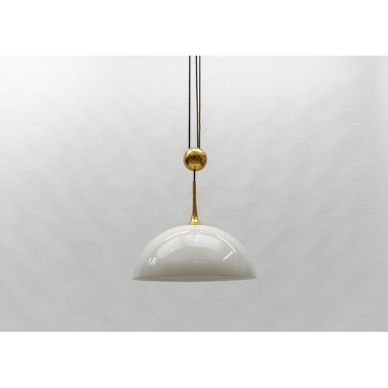 Image 1 of Lampe suspendue Posa en laiton et céramique par Florian Schulz, 1970