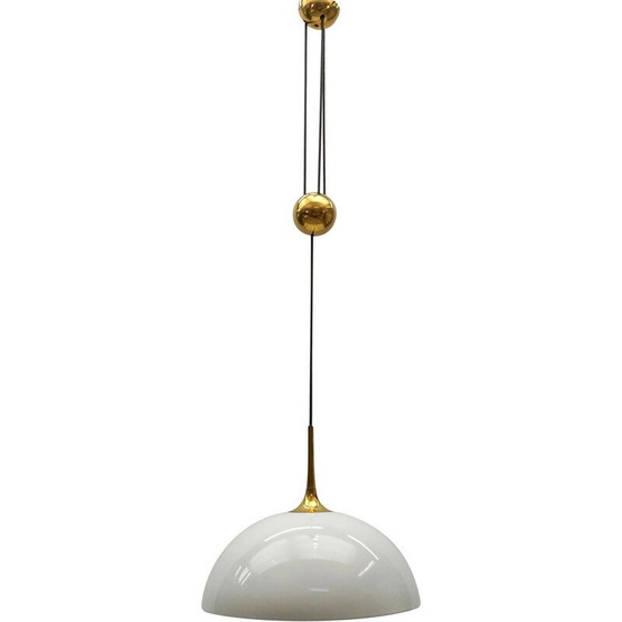 Image 1 of Lampe suspendue Posa en laiton et céramique par Florian Schulz, 1970