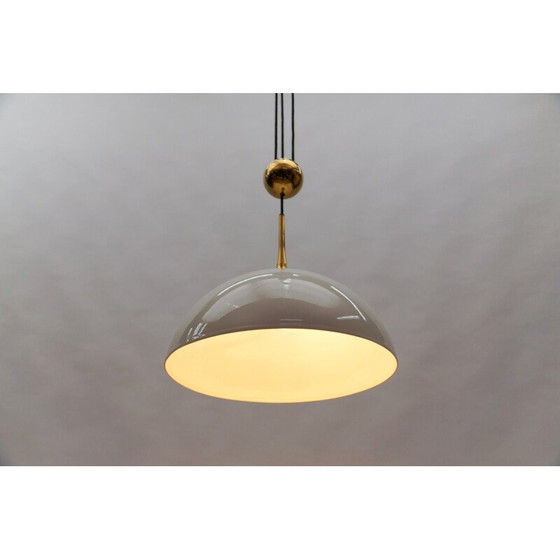 Image 1 of Lampe suspendue Posa en laiton et céramique par Florian Schulz, 1970