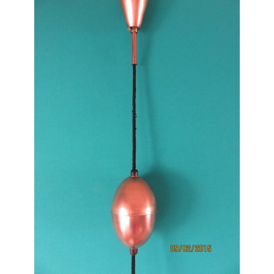 Image 1 of Lampe suspendue vintage en cuivre, Danemark 1950