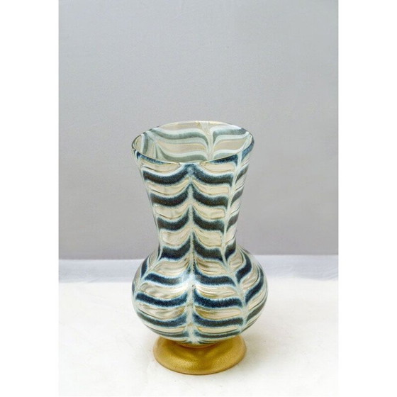 Image 1 of Vase Vintage Graffito Barbarico par Ercole Barovier pour Barovier & Toso, 1969