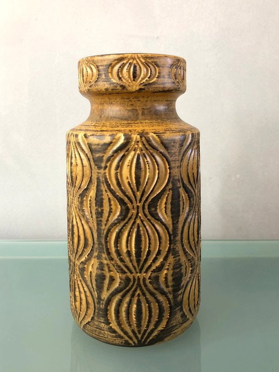 Image 1 of Allemagne de l'Ouest Vase Scheurich Amsterdam avec motif d'oignon 285 - 18