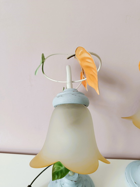 Image 1 of Paire De Lampes À Poser, Forme Tulipe