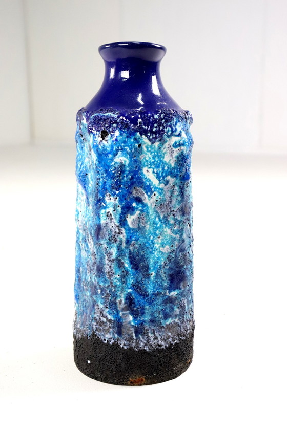 Image 1 of West Germanay Marei Capri 4103 Vase Vintage Blue