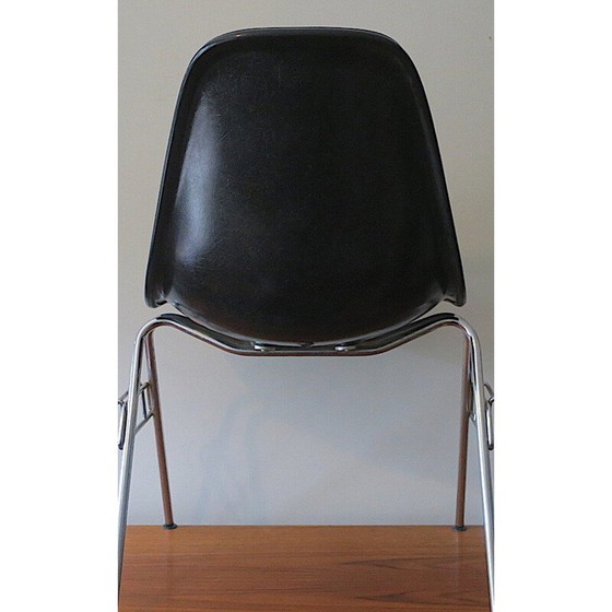 Image 1 of Chaises vintage en fibre de verre et hopsack de Charles et Ray Eames pour Herman Miller, 1970