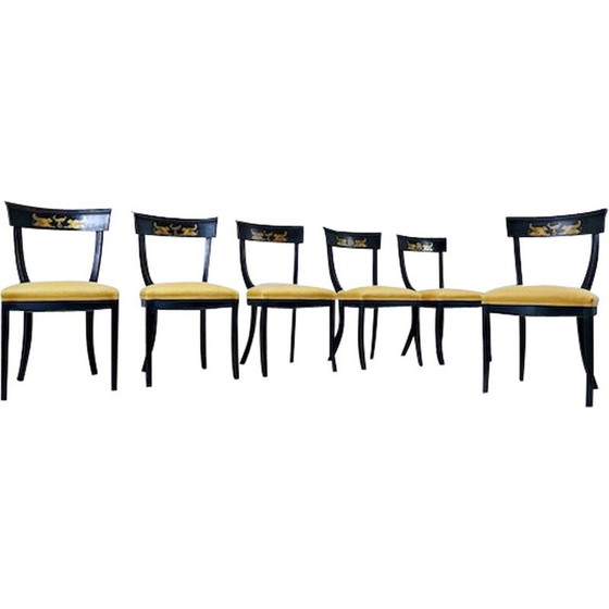 Image 1 of Ensemble de 6 chaises vintage Belgique