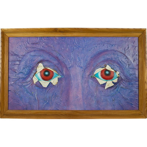 Peinture ancienne "Les yeux de Tobie" de Vincent Gonzalez