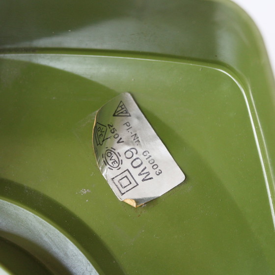 Image 1 of Lampe murale verte vintage 70S