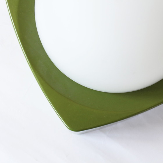 Image 1 of Lampe murale verte vintage 70S