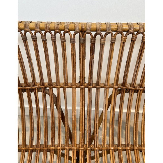 Image 1 of Banc vintage en rotin, France 1950