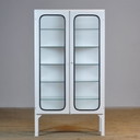 Cabinet médical en fer et verre restauré, 1970's