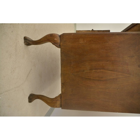 Image 1 of Commode vintage en noyer à 3 tiroirs