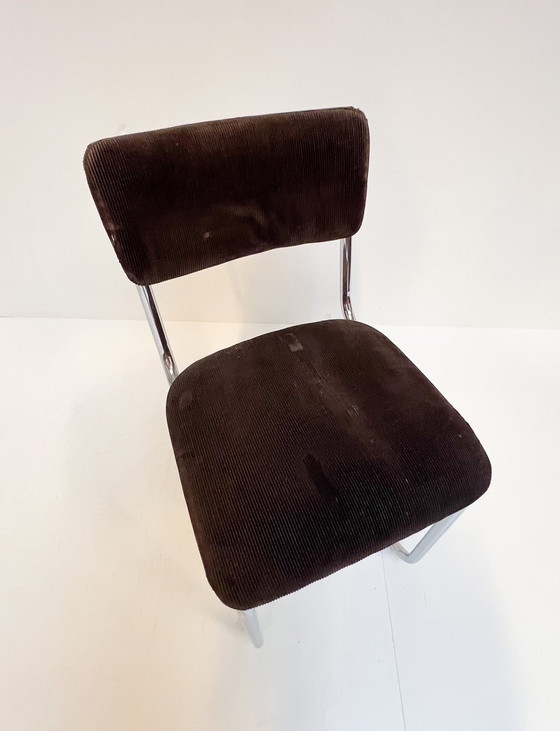 Image 1 of Ensemble de chaises design en métal de style Gispen (4), 1970's
