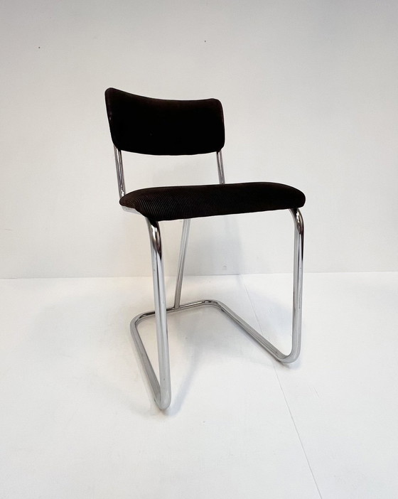 Image 1 of Ensemble de chaises design en métal de style Gispen (4), 1970's