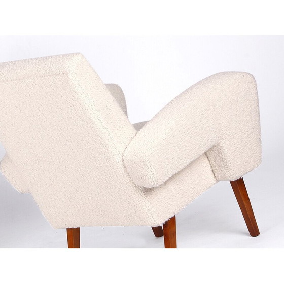 Image 1 of Fauteuil vintage en bois et laine pour Jitona, 1960