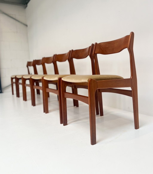 Ensemble de 6 chaises design danoises de Burchardt-Nielsen, 1960's