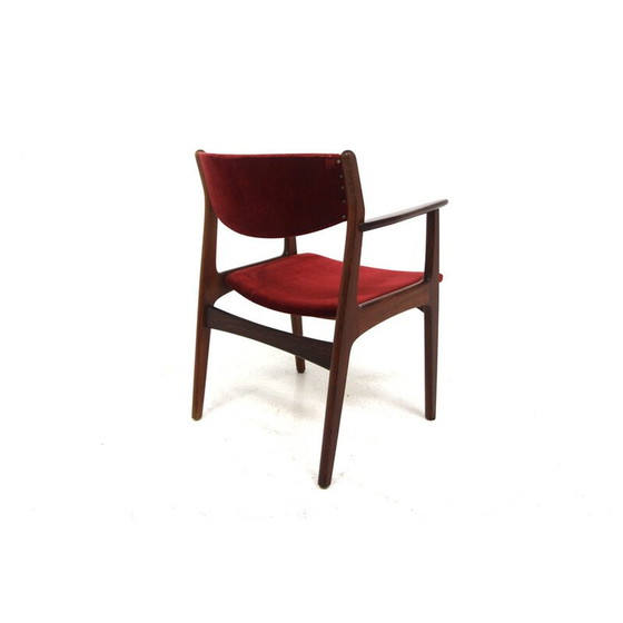 Image 1 of Set of 4 vintage rosewood and velvet chairs by Henning Kjaernulf for Sorø Stolefabrik, Denmark 1960